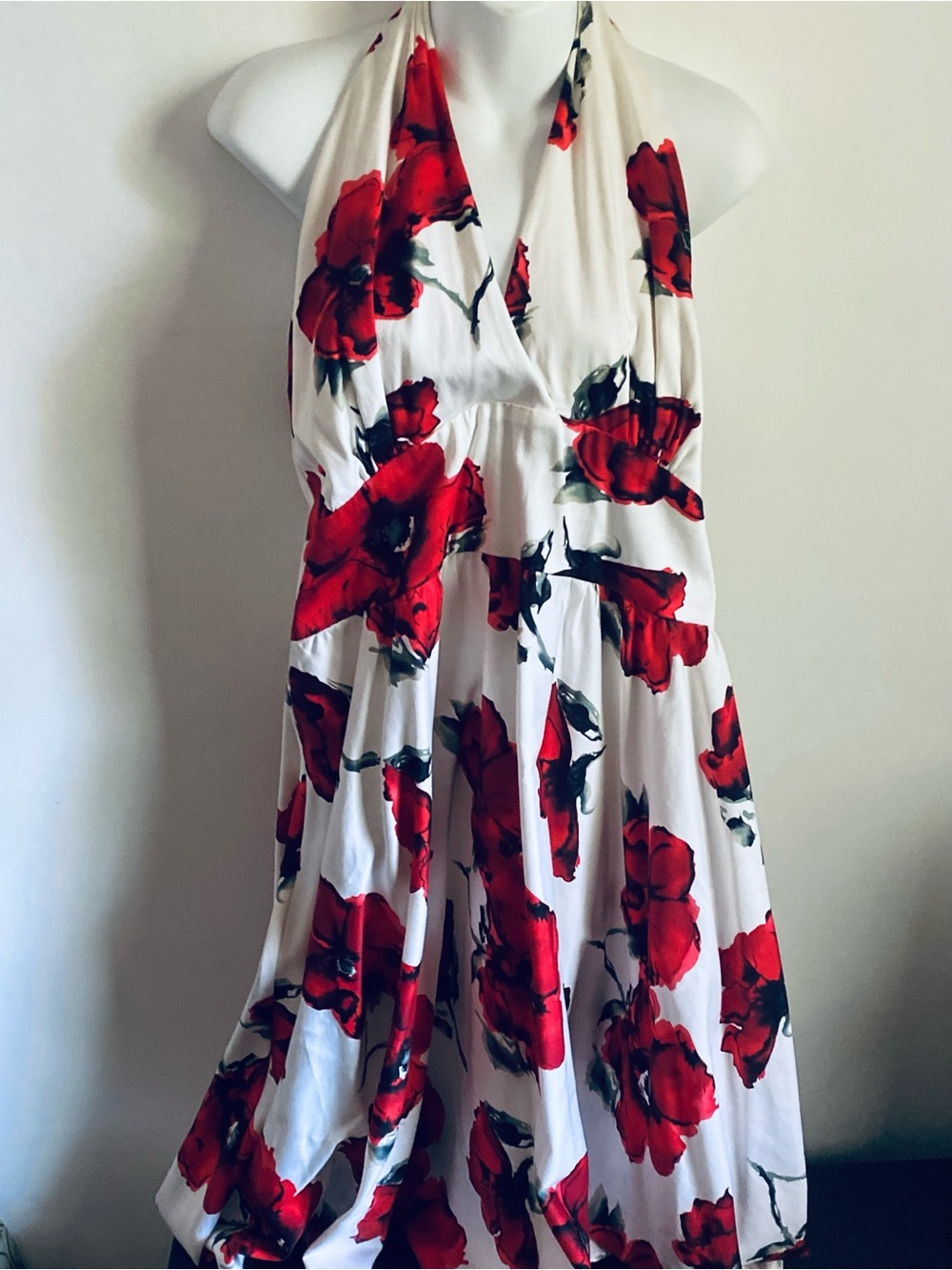 Stop Staring! "7 Year Itch" Red Poppy Floral Halter